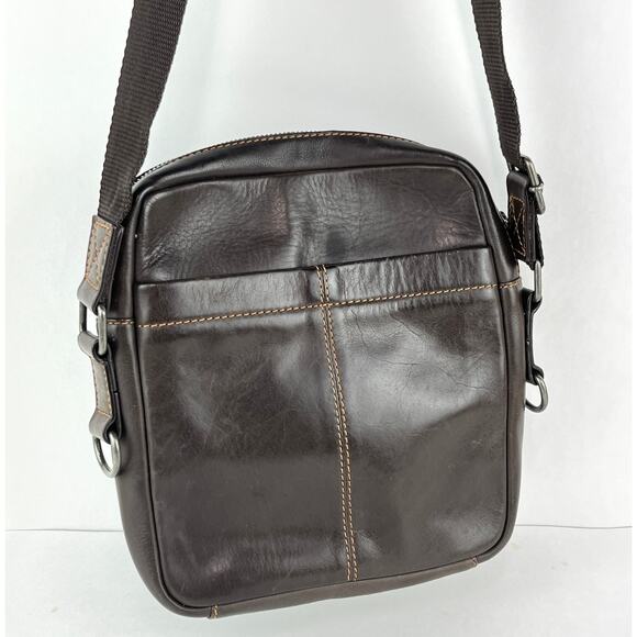 Salvador Bachiller Small Leather Messenger Style Bag Unisex Crossbody - Picture 4 of 9